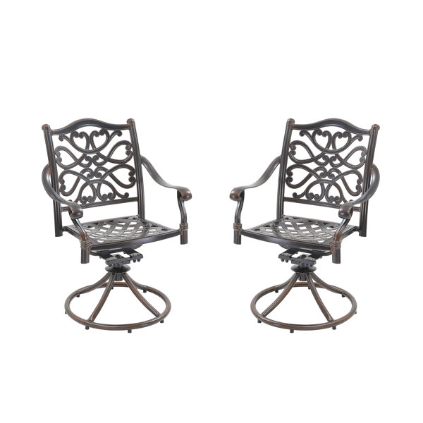 clihome Patio Dinning Swivel Chair For Garden Backyard Furniture Set Of